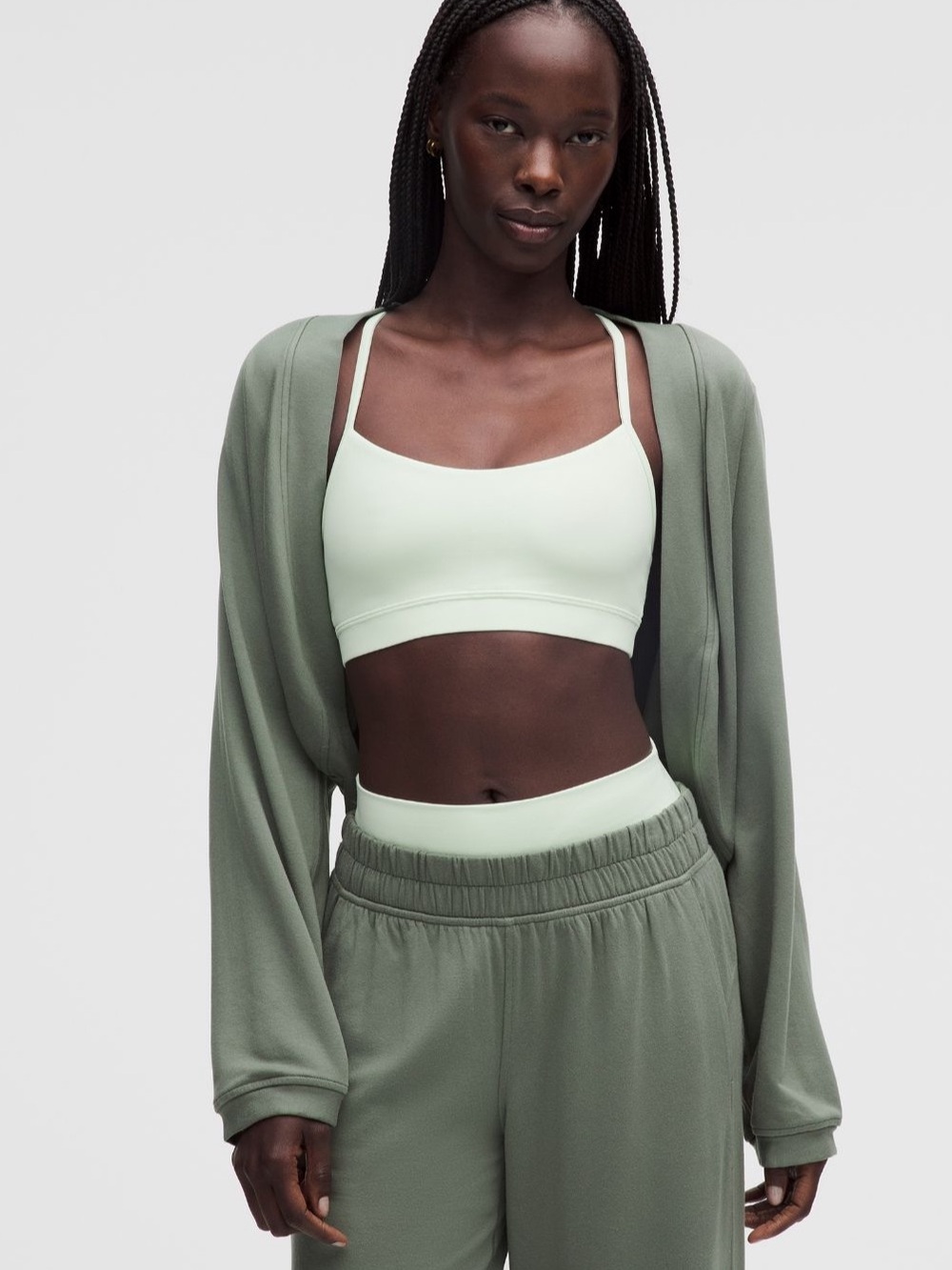 Lululemon BeCalm Shrug - Color Willow Leaf Size Large NWOT
